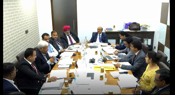 CA. Rajendra Kumar P, Chairman, Board of Internal Audit and Management Accounting , ICAI and CA. CA. Charanjot Singh Nanda, Vice-Chairman, Board of Internal Audit and Management Accounting, ICAI alongwith other Board Members deliberating on various Matters at the 95th Meeting of the Board held on April 24, 2023 at New Delhi.