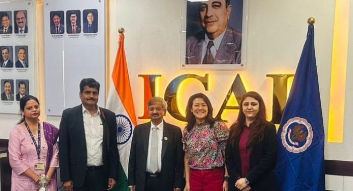CA. Chandrashekhar Vasant Chitale, Chairman, Internal Audit Standards Board ICAI meets with Ms. Li-Ann Kuan,  Vice President, Global Certifications, IIA and other Dignitaries